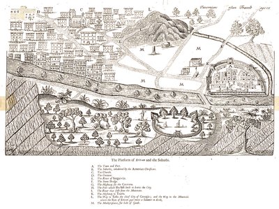 Panorama de Ereván de Jean Baptiste Tavernier